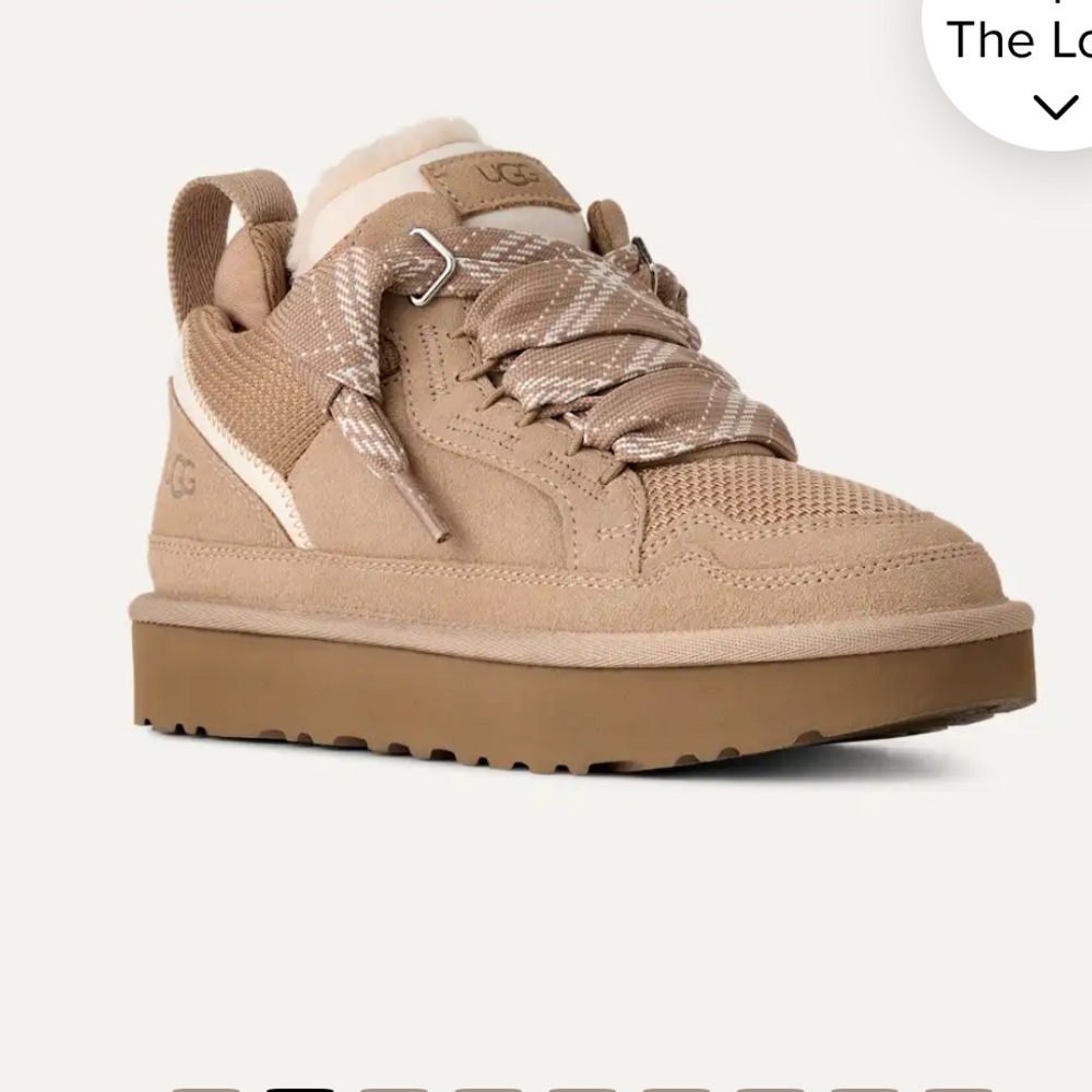 UGG Lowmel Sneakers - color Sand Lace-Up Boots